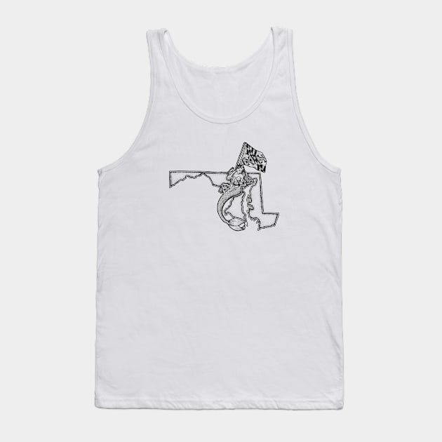 Maryland Mermaid Tank Top by Elizabeth Weglein Art